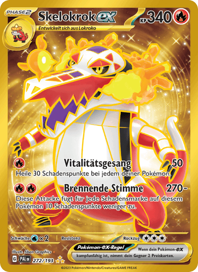 Skelokrok-ex 272/193 Entwicklungen in Paldea Pokémon Karte