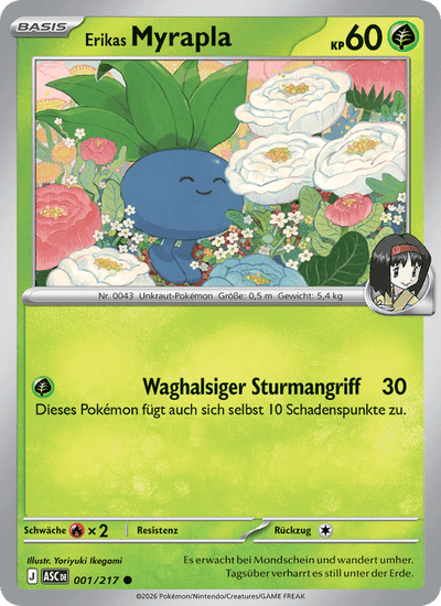 Erikas Myrapla 001/217 Erhabene Helden Pokémon Karte