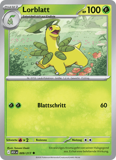 Lorblatt 009/217 Erhabene Helden Pokémon Karte
