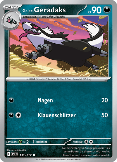 Galar-Geradaks 131/217 Erhabene Helden Pokémon Karte