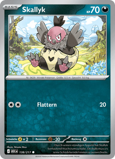 Skallyk 138/217 Erhabene Helden Pokémon Karte