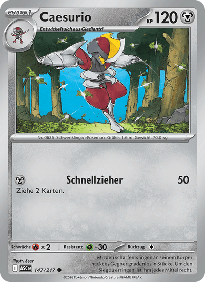 Caesurio 147/217 Erhabene Helden Pokémon Karte