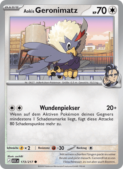 Aokis Geronimatz 173/217 Erhabene Helden Pokémon Karte