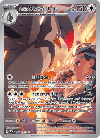 Aokis Staraptor 249/217 Erhabene Helden Pokémon Karte