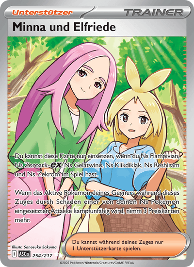 Minna und Elfriede 254/217 Erhabene Helden Pokémon Karte