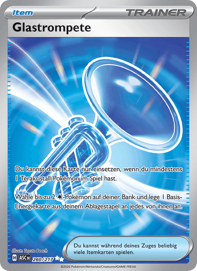 Glastrompete 260/217 Erhabene Helden Pokémon Karte
