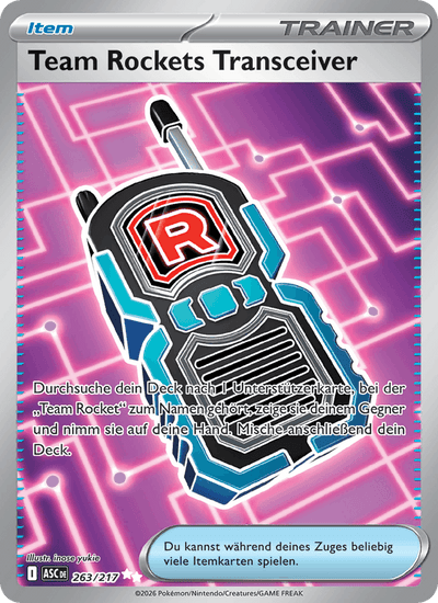 Team Rockets Transceiver 263/217 Erhabene Helden Pokémon Karte