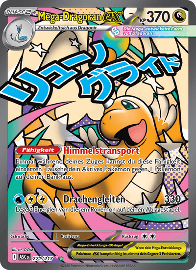 Mega-Dragoran-ex 271/217 Erhabene Helden Pokémon Karte