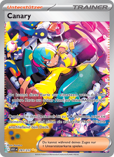 Canary 291/217 Erhabene Helden Pokémon Karte