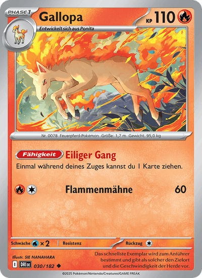 Gallopa 030/182 Ewige Rivalen Pokémon Karte