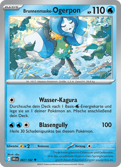 Brunnenmaske-Ogerpon 067/182 Ewige Rivalen Pokémon Karte