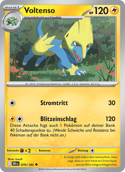 Voltenso 076/182 Ewige Rivalen Pokémon Karte