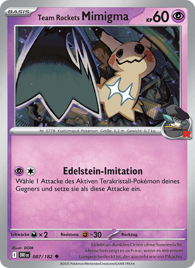 Team Rockets Mimigma 087/182 Ewige Rivalen Pokémon Karte