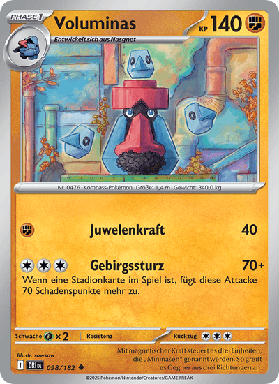 Voluminas 098/182 Ewige Rivalen Pokémon Karte