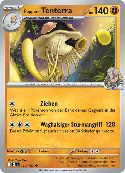 Peppers Tenterra 110/182 Ewige Rivalen Pokémon Karte