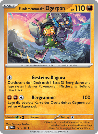Fundamentmaske-Ogerpon 111/182 Ewige Rivalen Pokémon Karte