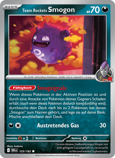 Team Rockets Smogon 125/182 Ewige Rivalen Pokémon Karte