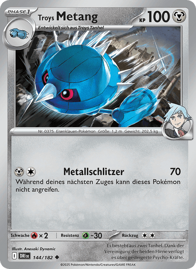Troys Metang 144/182 Ewige Rivalen Pokémon Karte