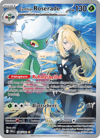Cynthias Roserade 184/182 Ewige Rivalen Pokémon Karte