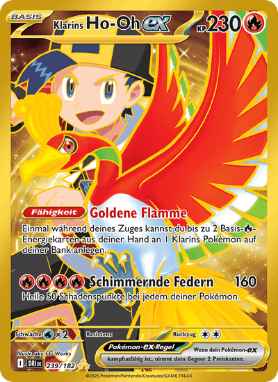 Klarins Ho-Oh-ex 239/182 Ewige Rivalen Pokémon Karte