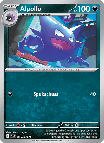 Alpollo 055/094 Fatale Flammen Pokémon Karte
