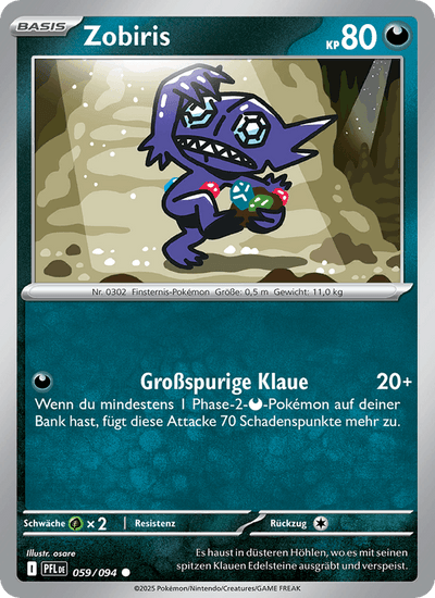 Zobiris 059/094 Fatale Flammen Pokémon Karte