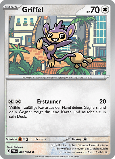 Griffel 078/094 Fatale Flammen Pokémon Karte