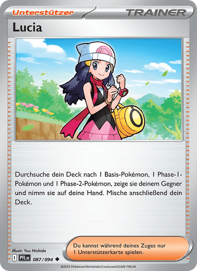 Lucia 087/094 Fatale Flammen Pokémon Karte