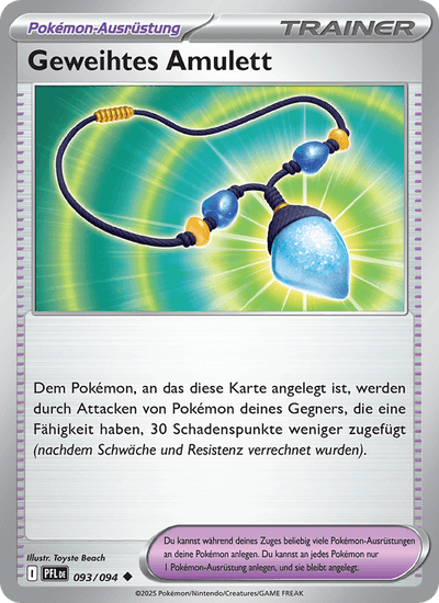 Geweihtes Amulett 093/094 Fatale Flammen Pokémon Karte