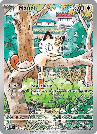 Mauzi 106/094 Fatale Flammen Pokémon Karte