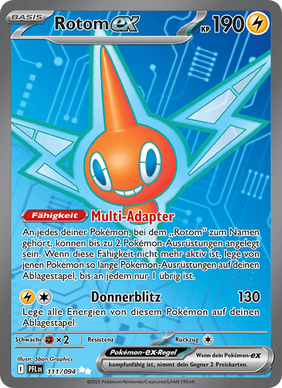 Rotom-ex 111/094 Fatale Flammen Pokémon Karte