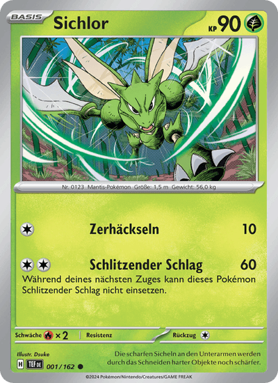 Sichlor 001/162 Gewalten der Zeit Pokémon Karte