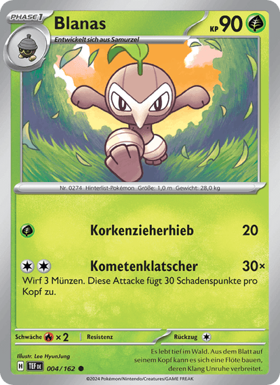 Blanas 004/162 Gewalten der Zeit Pokémon Karte