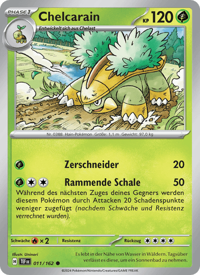 Chelcarain 011/162 Gewalten der Zeit Pokémon Karte
