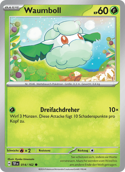 Waumboll 014/162 Gewalten der Zeit Pokémon Karte