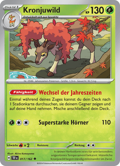 Kronjuwild 017/162 Gewalten der Zeit Pokémon Karte