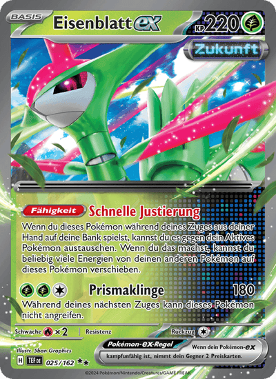 Eisenblatt-ex 025/162 Gewalten der Zeit Pokémon Karte