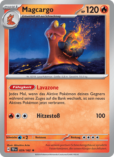 Magcargo 029/162 Gewalten der Zeit Pokémon Karte