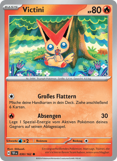 Victini 030/162 Gewalten der Zeit Pokémon Karte