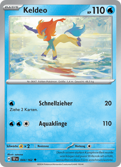 Keldeo 044/162 Gewalten der Zeit Pokémon Karte