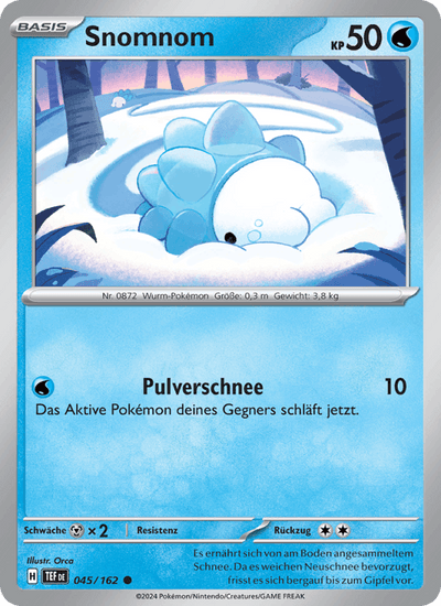 Snomnom 045/162 Gewalten der Zeit Pokémon Karte