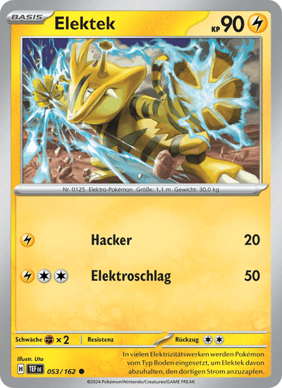 Elektek 053/162 Gewalten der Zeit Pokémon Karte