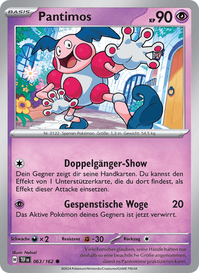 Pantimos 063/162 Gewalten der Zeit Pokémon Karte