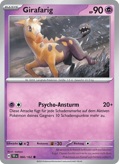 Girafarig 066/162 Gewalten der Zeit Pokémon Karte