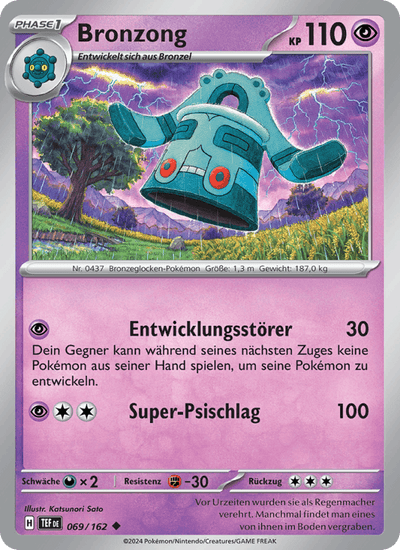 Bronzong 069/162 Gewalten der Zeit Pokémon Karte