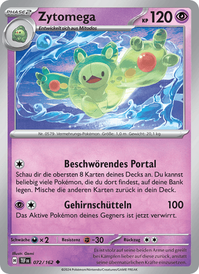 Zytomega 072/162 Gewalten der Zeit Pokémon Karte