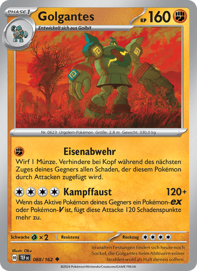 Golgantes 088/162 Gewalten der Zeit Pokémon Karte