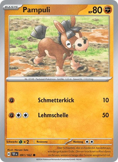 Pampuli 091/162 Gewalten der Zeit Pokémon Karte