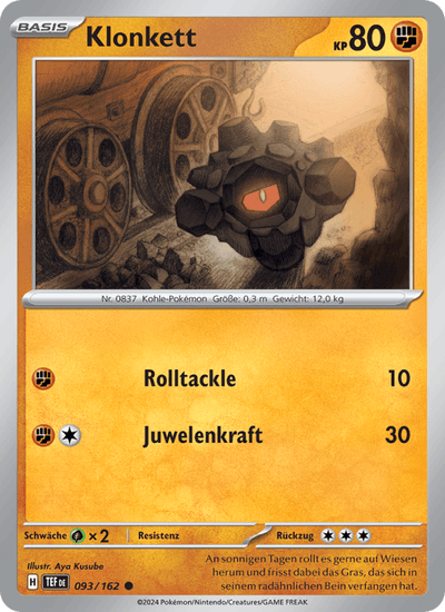 Klonkett 093/162 Gewalten der Zeit Pokémon Karte