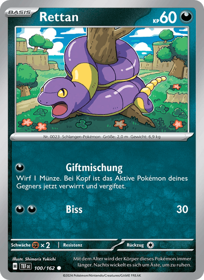 Rettan 100/162 Gewalten der Zeit Pokémon Karte